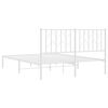 vidaXL Estructura cama sin colchón con cabecero metal blanco 135x190cm