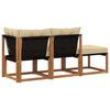 vidaXL Unidades de Sof&aacute; Modular de Exterior 3 Pieza Natural y Beige