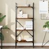 vidaXL Librer&iacute;a de 4 estantes madera roble ahumado 56x31,5x138,5 cm