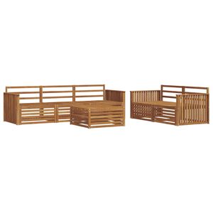 vidaXL Conjunto de sof&aacute;s de exterior 6 pcs Natural