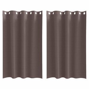 vidaXL Cortinas Opacas con Anillas 2 uds. Marr&oacute;n Oscuro 175 x 140 cm