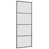 vidaXL Puerta corredera con set herrajes vidrio ESG aluminio 76x205 cm