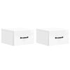 vidaXL Mesita de Noche de Pared 2 pcs Brillante 34,5 x 33 x 20 cm