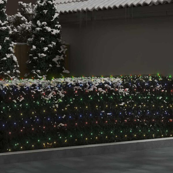 vidaXL Red de luces de Navidad 306 LED colores 3x3 m interior/exterior