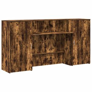 vidaXL Mostrador de recepci&oacute;n roble ahumado 200x50x103,5 cm