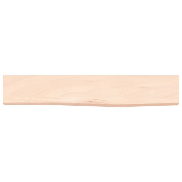 vidaXL Estante de pared madera maciza de roble sin tratar 60x10x2 cm