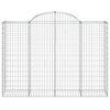 vidaXL Cestas de gaviones 3 uds forma de arco hierro 200x50x140/160 cm
