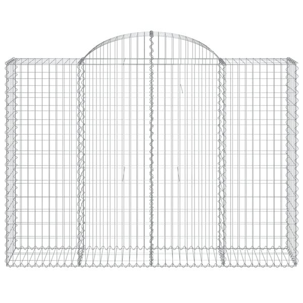 vidaXL Cestas de gaviones 3 uds forma de arco hierro 200x50x140/160 cm