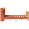 vidaXL Estructura de cama sin colchón madera maciza marrón 135x190 cm