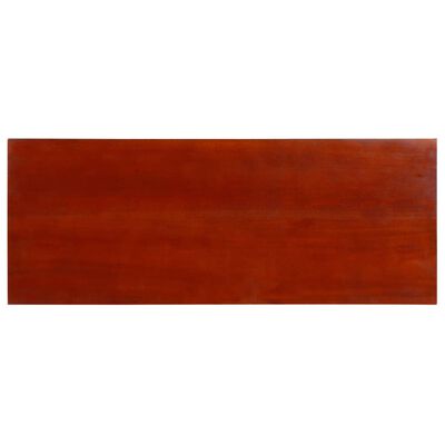 vidaXL Mesa consola clásica de madera maciza caoba marrón 90x30x75cm