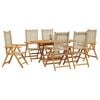 vidaXL Conjunto de Comedor de Jard&iacute;n 7 pcs Beige