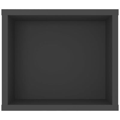 vidaXL Mueble de TV colgante madera contrachapada gris 100x30x26,5 cm