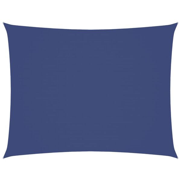 vidaXL Toldo de vela rectangular tela Oxford azul 4x5 m