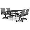 vidaXL Juego de comedor de jard&iacute;n 5 piezas textilene y acero