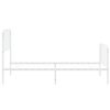 vidaXL Estructura cama sin colch&oacute;n con estribo metal blanco 107x203 cm