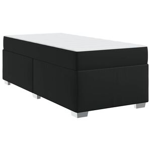 vidaXL Estructura de cama con colch&oacute;n Negro 100 x 200 cm tela