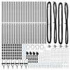 vidaXL Poste de cerca Otro 26 pcs Gris 3,2 x 3,2 x 140 cm Acero