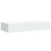 vidaXL Estantes de pared con caj&oacute;n 2 uds MDF blanco 60x23,5x10 cm