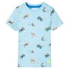 vidaXL Camiseta infantil azul claro melange 116