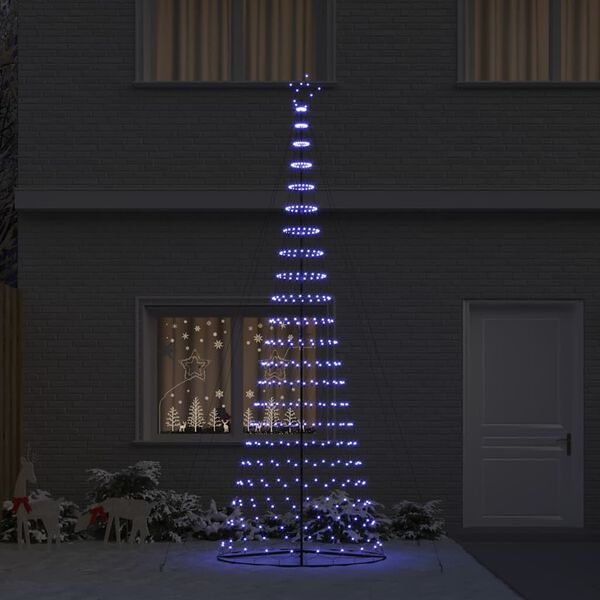 vidaXL &Aacute;rbol de Navidad LED con 455 LED Azul 184.5 cm Metal
