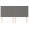 vidaXL Cabecero de cama gris oscuro 160x5x118/128 cm de tela