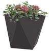 vidaXL Jardinera 2 pcs Negro 40 x 40 x 40 cm Acero