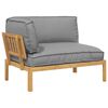 vidaXL Juego de Sof&aacute; Gris 133 x 92 x 69 cm Madera de Acacia S&oacute;lida