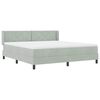 vidaXL Cama tipo Box Spring Gris Claro 200 x 180 cm Poli&eacute;ster