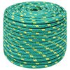 vidaXL Cuerda de barco polipropileno verde 12 mm 250 m