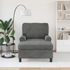 vidaXL Sill&oacute;n reclinable Gris oscuro 91 x 157 x 91 cm Terciopelo