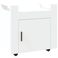 vidaXL Carrito de escritorio madera contrachapada blanco 60x45x60 cm