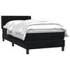 vidaXL Cama box spring con colch&oacute;n terciopelo negro 90x220 cm