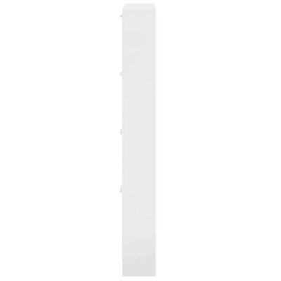 vidaXL Mueble zapatero madera contrachapada blanco brillo 59x17x150 cm