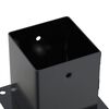 vidaXL Bases para postes cuadradas 12 uds. Antracita 121x121 mm