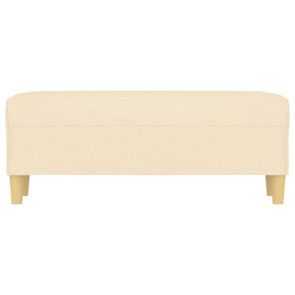vidaXL Banco de tela color crema 100x35x41 cm