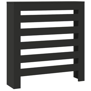 vidaXL Cubierta de radiador madera de ingenier&iacute;a negro 78x20x82 cm