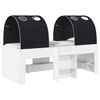vidaXL Cama con T&uacute;nel 4 uds. Blanco y Negro Madera de ingenier&iacute;a