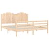 vidaXL Estructura de cama de matrimonio con cabecero madera maciza