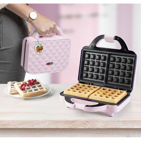 Bestron Gofrera en forma de bolso AWB700P 750 W rosa