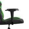 vidaXL Silla gaming cuero sint&eacute;tico negro y verde