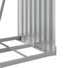 vidaXL Leñero de acero galvanizado gris claro 40x45x100 cm