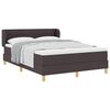 vidaXL Cama tipo Box Spring Marr&oacute;n Oscuro 140 x 190 cm tela