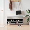 vidaXL Banco zapatero madera de ingeniería gris Sonoma 102x35x55 cm