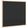 vidaXL Pizarra con marco de madera maciza de pino negra 60x55 cm