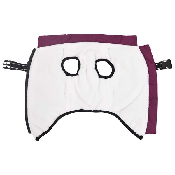 vidaXL Abrigo para Perros con arn&eacute;s Morado L36 Vell&oacute;n y poli&eacute;ster