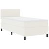 vidaXL Cama Box Spring LED Crema y 100 x 200 cm Tela de Pana