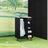 vidaXL Armario de Golf con rueda Liso Roble Negro 65 x 45 x 98 cm