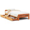 vidaXL Estructura de cama sin colch&oacute;n madera de pino marr&oacute;n 90x200 cm