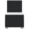 vidaXL Cama box spring individual con colchón cuero sintético negro