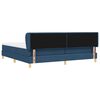 vidaXL Cama tipo Box Spring con colch&oacute;n Azul 200 x 200 cm tela